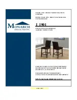 Preview for 1 page of Monarch Specialties I 1901 Assembly Instructions