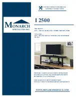 Monarch Specialties I 2500 Assembly Instructions Manual preview