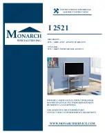 Preview for 1 page of Monarch Specialties I 2521 Assembly Instructions Manual