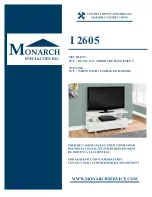 Preview for 1 page of Monarch Specialties I 2605 Assembly Instructions Manual