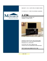 Preview for 1 page of Monarch Specialties I 2704 Assembly Instructions Manual