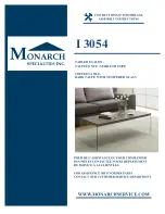 Preview for 1 page of Monarch Specialties I 3054 Assembly Instructions Manual