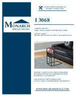 Preview for 1 page of Monarch Specialties I 3068 Assembly Instructions Manual