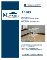 Monarch Specialties I 3105 Assembly Instructions Manual preview