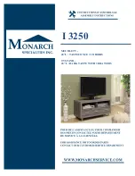 Preview for 1 page of Monarch Specialties I 3250 Assembly Instructions Manual