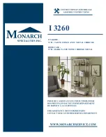 Preview for 1 page of Monarch Specialties I 3260 Assembly Instructions Manual