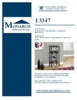 Preview for 1 page of Monarch Specialties I 3347 Assembly Instructions Manual