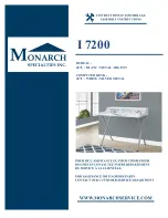 Monarch Specialties I 7200 Assembly Instructions Manual preview