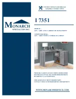 Monarch Specialties I 7351 Assembly Instructions/Use And Care Manual preview