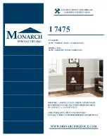 Preview for 1 page of Monarch Specialties I 7475 Assembly Instructions Manual