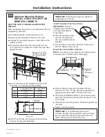 Preview for 11 page of Monogram ZV30R Installation Instructions Manual