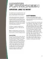 Preview for 2 page of Monster Flatscreen SUPERTHIN Installation Manual And Warranty