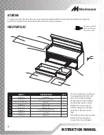 Preview for 2 page of Montezuma 56" TOOL CHEST AND CABINET Instruction Manual