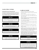 Preview for 4 page of Montigo D3615 Installation & Maintenance Manual