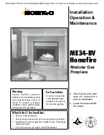 Montigo Homefire ME34-BV Installation & Operation Manual preview