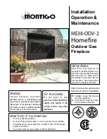 Preview for 1 page of Montigo Homefire ME38-ODV-2 Installation & Operation Manual