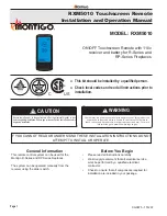 Montigo RXM5010 Installation And Operation Manual preview