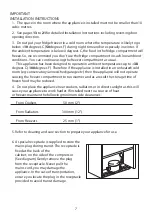 Preview for 7 page of montpellier MIFF501 Installation And Operating Instructions Manual