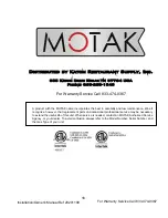 Preview for 16 page of Motak MCO1-N Installation & Operation Manual