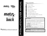 Preview for 2 page of Motion Concepts Invacare Matrx Mini back Installation & User Manual