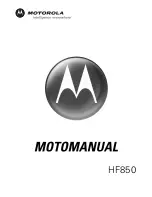 Preview for 1 page of Motorola HF850 - Deluxe Bluetooth Car Motomanual