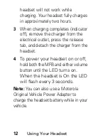 Preview for 14 page of Motorola HS801 Manual