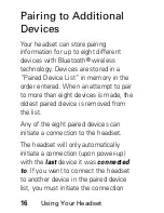 Preview for 18 page of Motorola HS801 Manual