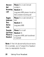 Preview for 22 page of Motorola HS801 Manual