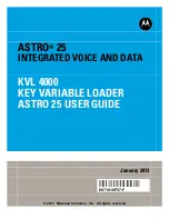 Motorola KVL 4000 User Manual preview