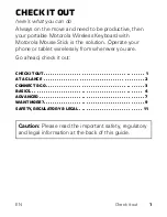 Preview for 3 page of Motorola KZ450 Wireless Keyboard w Device Stand Getting Started Manual