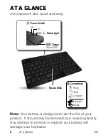 Preview for 4 page of Motorola KZ450 Wireless Keyboard w Device Stand Getting Started Manual