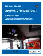 Motorola MTM800 FuG ET Feature User Manual preview
