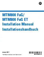 Preview for 1 page of Motorola MTM800 FuG ET Installation Manual