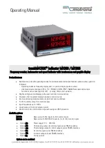 Preview for 1 page of Motrona touchMATRIX MX350 Operating Manual