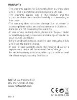 Preview for 12 page of Motus Trainer MT38 User Manual