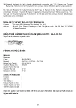 Preview for 72 page of Moulinex LA MOULINETTE XXL DP805G10 Manual