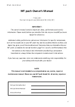 Preview for 2 page of Mountain Trike MT push User Manual