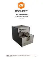 Mountz MSP series Operating Instructions Manual preview