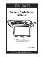 Movie Vision MV1055 Owners & Installation Manual preview