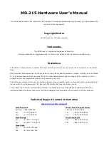 Preview for 2 page of Moxa Technologies MD-215 Series Hardware User Manual