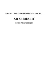 Preview for 1 page of MPE XR III series Operator'S Manual