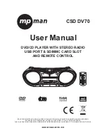 MPMan CSD DV70 User Manual preview