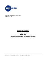 MPMan MP-F400 User Manual preview