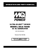 Preview for 1 page of MQ Power MQ POWER WhisperWatt DCA70USI Operation And Parts Manual