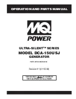 MQ Power Ultra-Silent DCA-150USJ Operation And Parts Manual preview