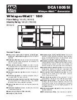 Preview for 1 page of MQ Power WhisperWatt 180 Specifications