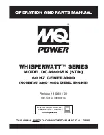 MQ Power WHISPERWATT DCA180SSK Operation And Parts Manual preview