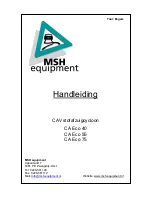 MSH equipment CA Eco 40 User Manual preview