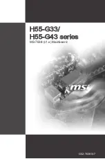 Preview for 1 page of MSI H55-G33 Series Manual