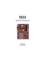 MSI MS-6528 LE Manual preview